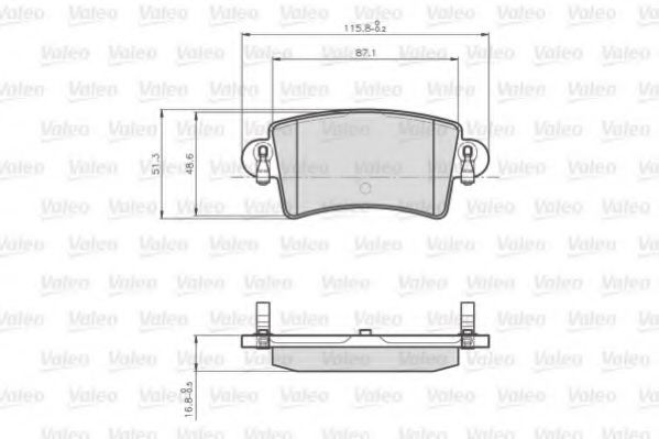 Тормозные колодки VALEO 872669