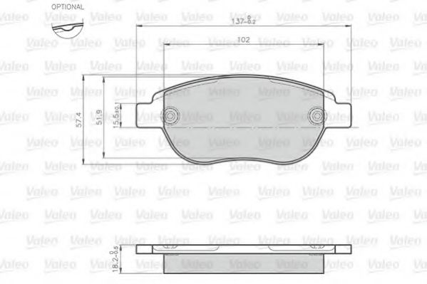 Тормозные колодки VALEO 872600