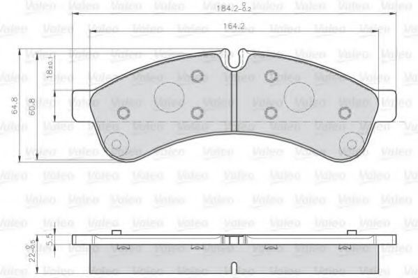Тормозные колодки VALEO 872231