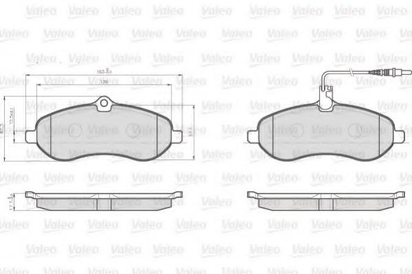 Тормозные колодки VALEO 872595