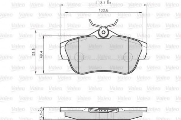 Тормозные колодки VALEO 872578