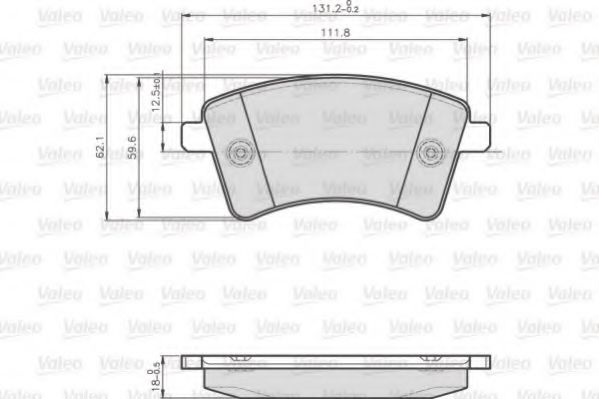 Тормозные колодки VALEO 872693