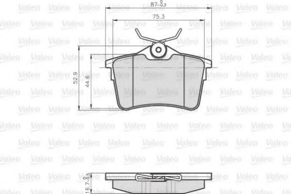 Тормозные колодки VALEO 872765