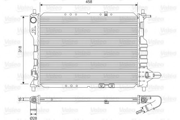 Радиатор охлаждения двигателя VALEO 701598