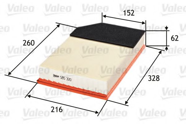 Воздушный фильтр VALEO 585320