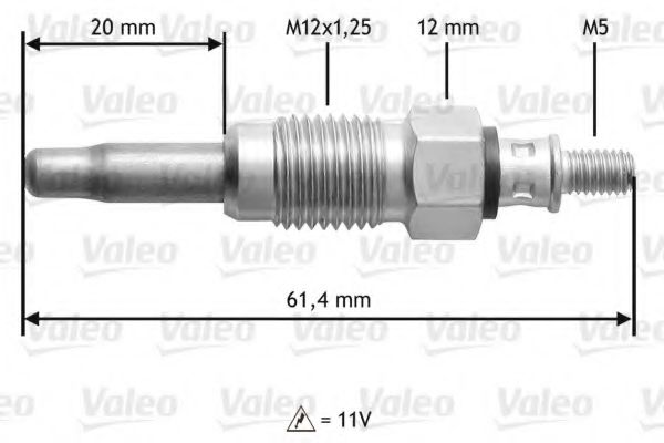 Свеча накаливания VALEO 345108 Свеча накаливания VALEO 345108
