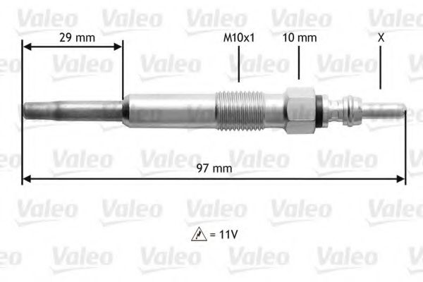 Свеча накаливания VALEO 345130 Свеча накаливания VALEO 345130