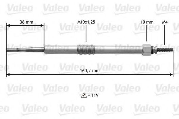 Свеча накаливания VALEO 345144 Свеча накаливания VALEO 345144