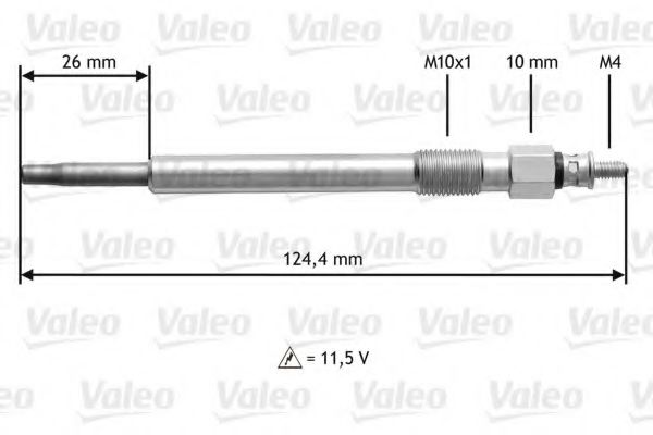 Свеча накаливания VALEO 345162 Свеча накаливания VALEO 345162