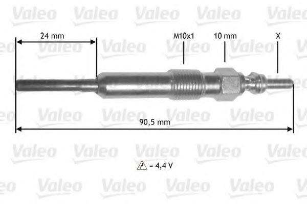 Свеча накаливания VALEO 345172 Свеча накаливания VALEO 345172