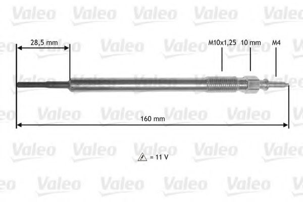 Свеча накаливания VALEO 345177 Свеча накаливания VALEO 345177