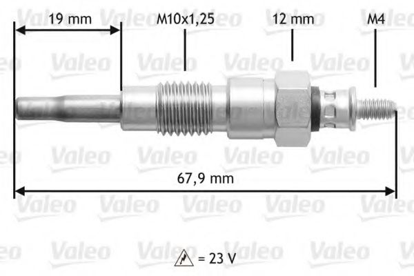 Свеча накаливания VALEO 345196 Свеча накаливания VALEO 345196