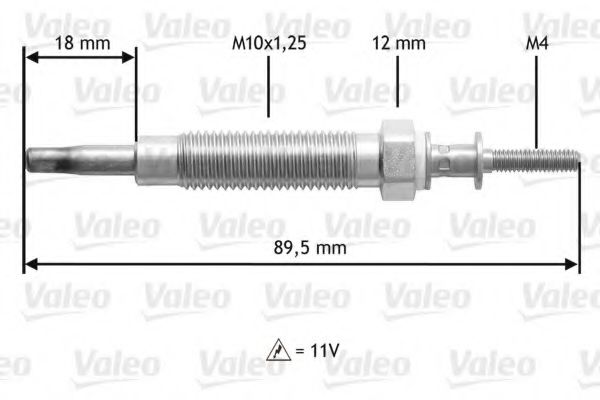 Свеча накаливания VALEO 345215 Свеча накаливания VALEO 345215