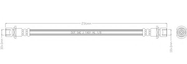 Тормозной шланг remkaflex 2209