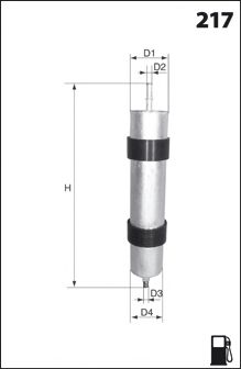 Топливный фильтр MECAFILTER ELE6026 Топливный фильтр MECAFILTER ELE6026