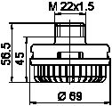 Глушитель шума, пневматическая система WABCO 432 407 060 0