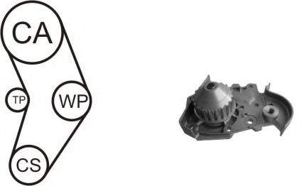 Комплект ГРМ с помпой AIRTEX WPK-157801