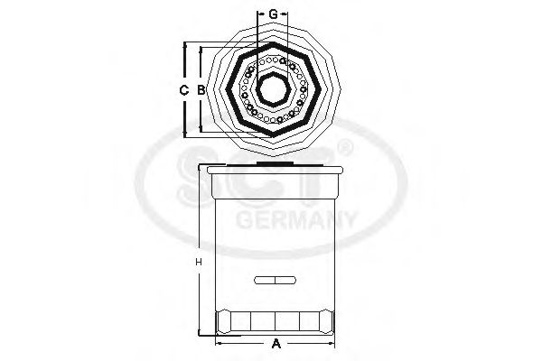 Масляный фильтр SCT SM 5724 Масляный фильтр SCT SM 5724