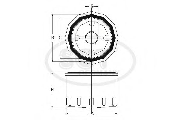 Масляный фильтр SCT SM 5770 Масляный фильтр SCT SM 5770