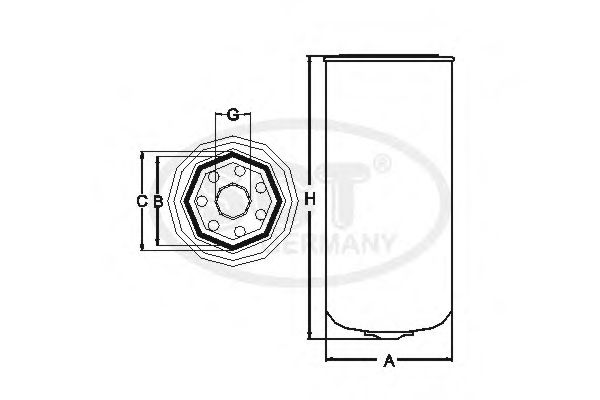 Топливный фильтр SCT ST 6102 Топливный фильтр SCT ST 6102