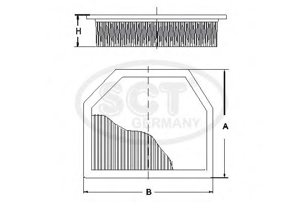 Воздушный фильтр SCT SB 2286 Воздушный фильтр SCT SB 2286