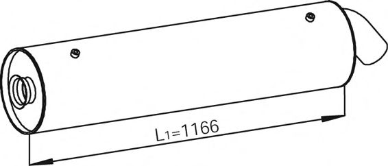 Глушитель выхлопных газов конечный dinex 21456