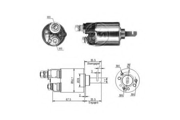 Втягивающее реле стартера Honda/Acura 31210-P30-005