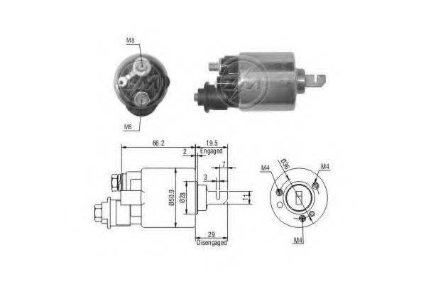 Втягивающее реле стартера Honda/Acura 31210-PAA-A02