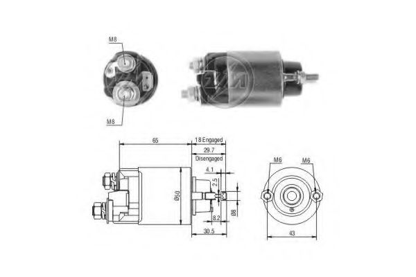 Втягивающее реле стартера Toyota/Lexus 28150-10021