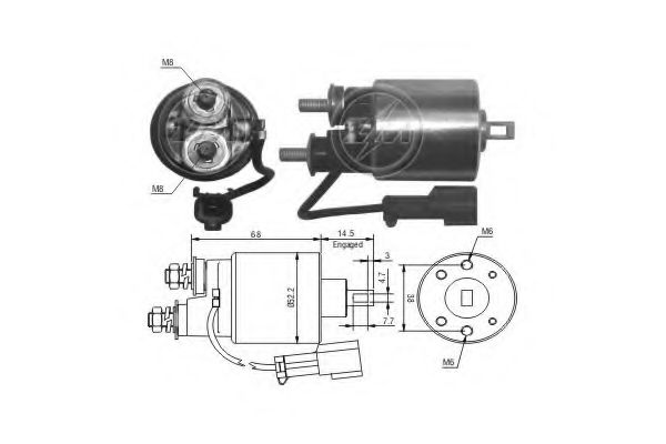 Втягивающее реле стартера Nissan/Infiniti 23343-31U00
