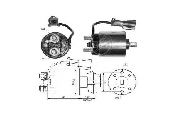 Втягивающее реле стартера Nissan/Infiniti 23343-70Y00