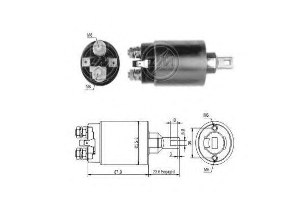 Втягивающее реле стартера MAZDA 8599-24-736