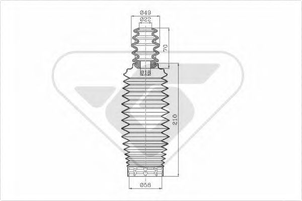 Комплект пыльника и отбойника HUTCHINSON KP001