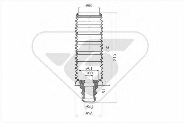 Комплект пыльника и отбойника HUTCHINSON KP038