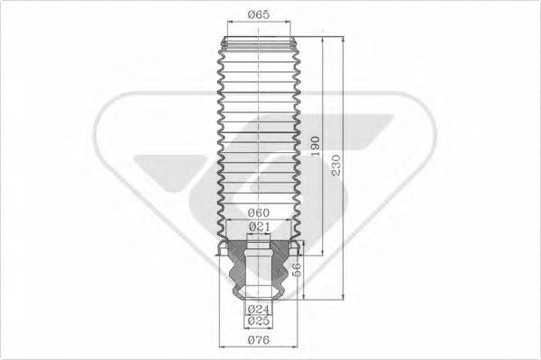 Комплект пыльника и отбойника HUTCHINSON KP039