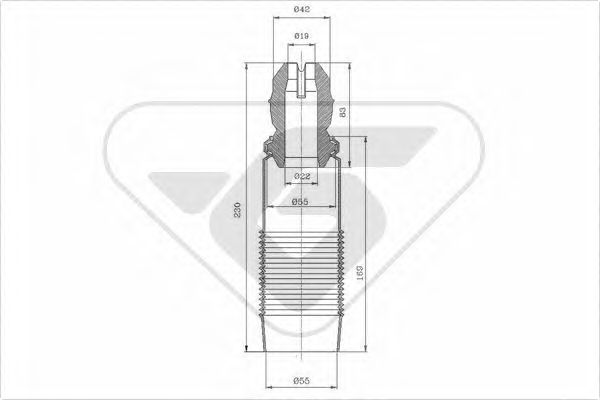 Комплект пыльника и отбойника HUTCHINSON KP051
