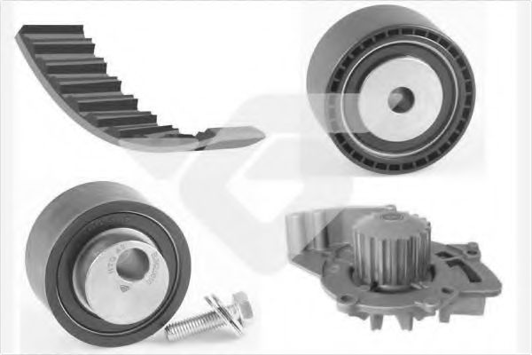 Комплект ГРМ с помпой HUTCHINSON KH 197WP60