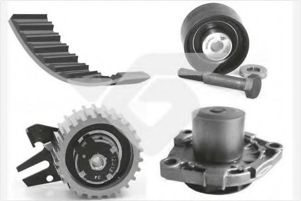 Комплект ГРМ с помпой HUTCHINSON KH 411WP72