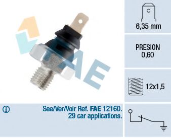Датчик давления масла FAE 11650