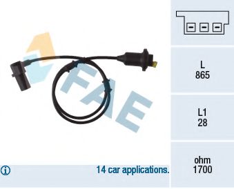 Датчик АБС FAE 78082