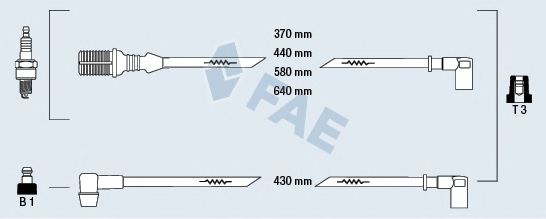 Комплект проводов зажигания fae 83160
