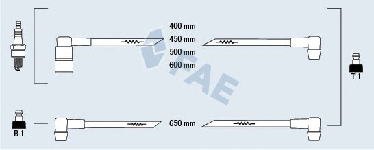 Комплект проводов зажигания fae 83190