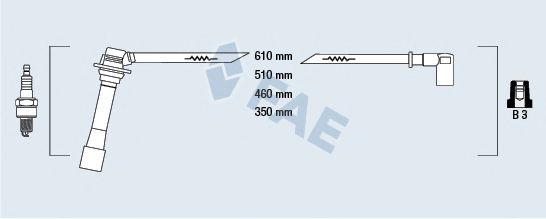 Комплект проводов зажигания fae 83261