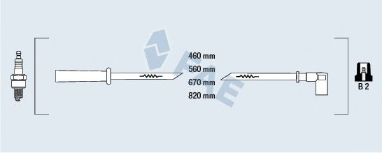 Комплект проводов зажигания fae 83330