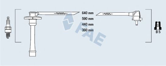 Комплект проводов зажигания fae 83581