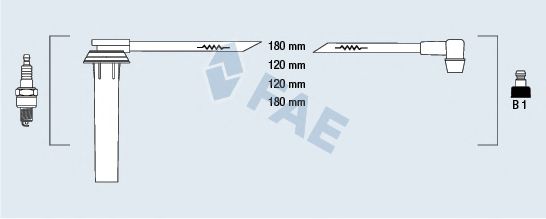 Комплект проводов зажигания fae 83981