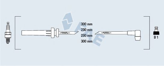 Комплект проводов зажигания fae 83982