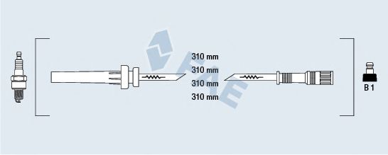Комплект проводов зажигания fae 83984