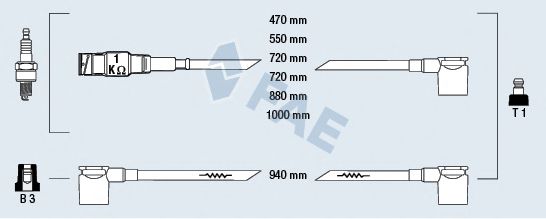 Комплект проводов зажигания fae 85050
