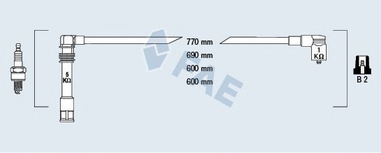 Комплект проводов зажигания fae 85061